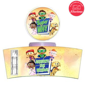 Super Why Wyatt Cotton Candy Label Template To Print At Home Instant Download