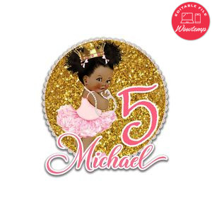 African Princess Cupcake Toppers Template Printable Instant Download