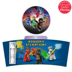 Ninjago Cotton Candy Label Template To Print At Home Instant Download