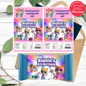 Super Kitties Rice Krispies Treats Template Printable Instant Download