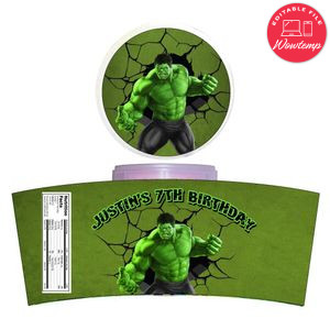 Hulk Cotton Candy Label Template To Print At Home Instant Download