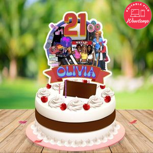 Early 2000s Cake Topper Template Printable Instant Download