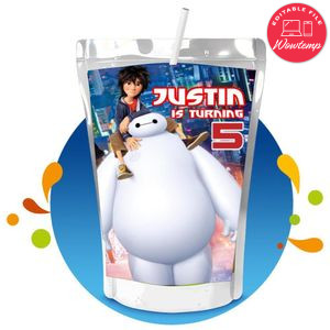 Big hero 6 Capri Sun Birthday Labels Digital File Printable Instant Download
