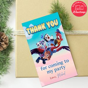Tots Thank You Tag Customizable Template To Print At Home Instant Download