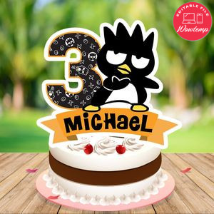 Badtz Maru Cake Topper Template Printable Instant Download