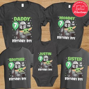 Mandalorian Birthday Family Trip Vacation T-Shirt