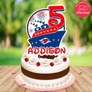 Disney Cruise Cake Topper Template Printable Instant Download