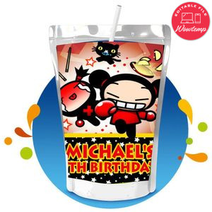 Pucca Capri Sun Birthday Labels Digital File Printable Instant Download