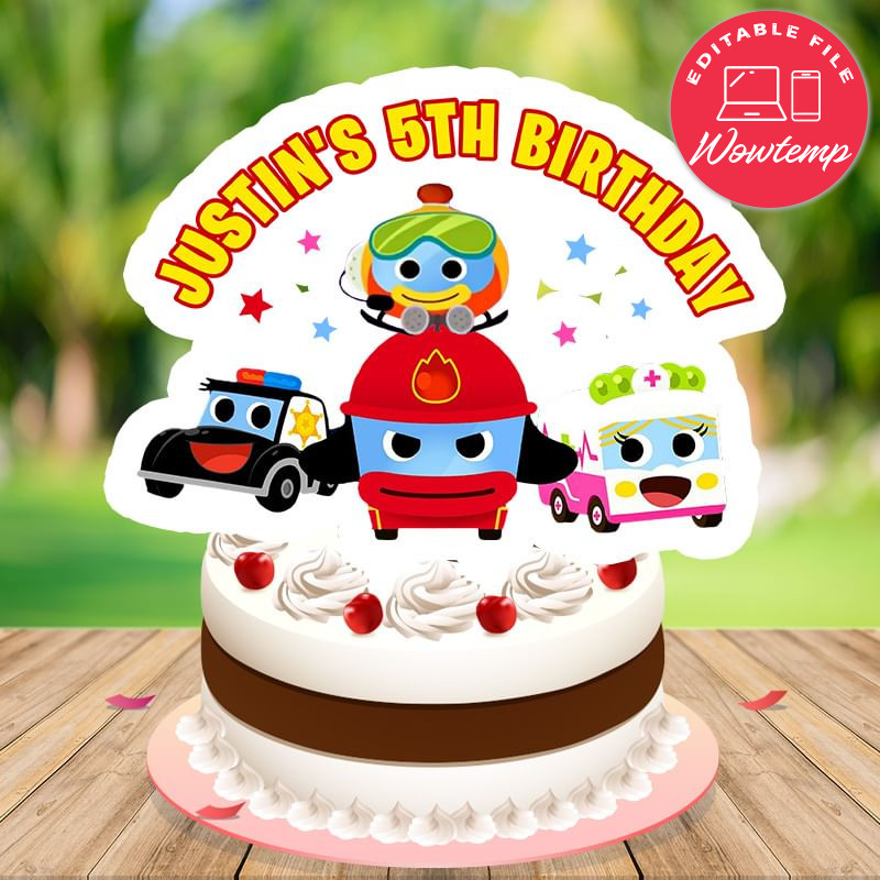 Super rescue team Cake Topper Template Printable DIY | Wowtemp