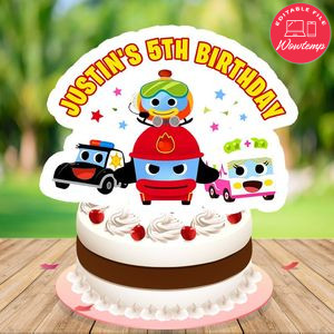Super rescue team Cake Topper Template Printable Instant Download