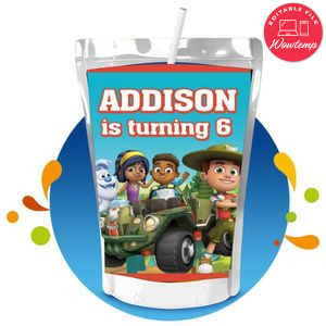 Ranger Rob Capri Sun Birthday Labels Digital File Printable Instant Download