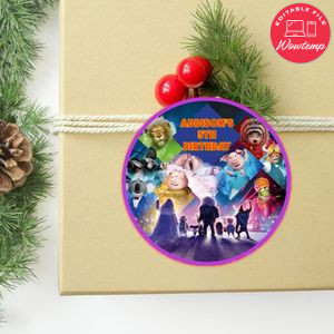 Sing 2 Circle Sticker Template Customizable to Print at Home Instant Download