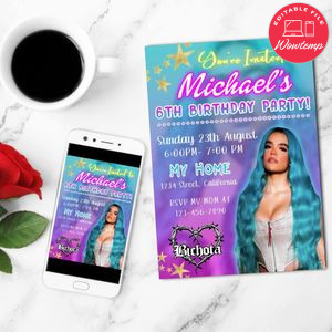 Karol G Birthday Mobile Invite Customizable Template Instant Download