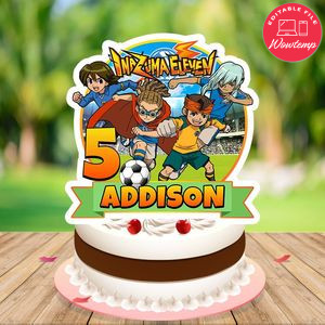 Inazuma Eleven Birthday Cake Topper Template Printable Instant Download