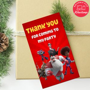 Superklaus Thank You Tag Customizable Template To Print At Home Instant Download