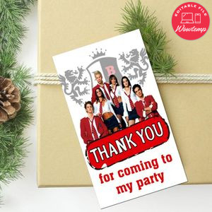 Rebelde Way Thank You Tag Customizable Template To Print At Home Instant Download