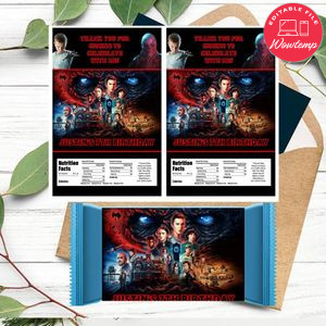 Stranger thing 4 Rice Krispies Treats Template Printable Instant Download