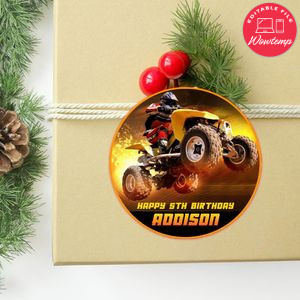 Atv Circle Sticker Template Customizable To Print At Home Instant Download