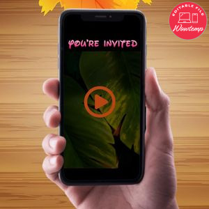 Moana Birthday Video Invitation Digital Template Customizable Instant Download