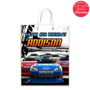 Nascar Gift Bag Label Template Printable Instant Download