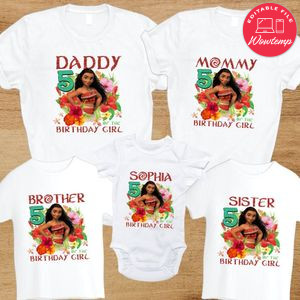 Moana Family Birthday Customer request PNG file template