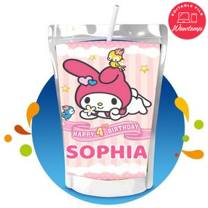 Melody Capri Sun Birthday Label Digital File Printable Instant Download