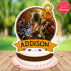 Avatar Airbender Cake Topper Template Printable Instant Download