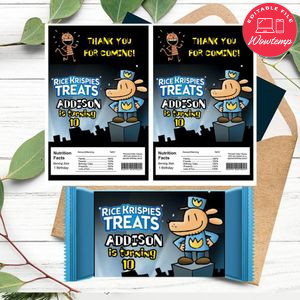 Dogman Rice Krispies Treats Template Printable Instant Download