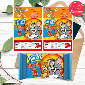 Tom and jerry Rice Krispies Treats Template Printable Instant Download