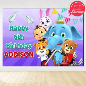 Loco nuts Birthday Backdrop Digital File Template Instant Download