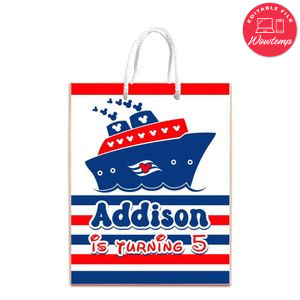 Disney Cruise Gift Bag Label Template Printable Instant Download