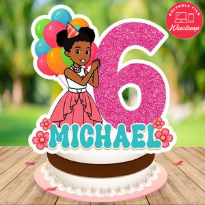 Gracie's Corner Cake Topper Template Printable Instant Download