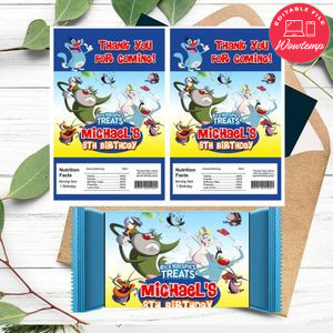Oggy Rice Krispies Treats Template Printable Instant Download