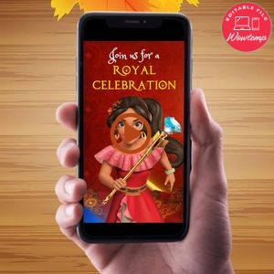 Elena of Avalor Birthday Video Invitation Digital Template Customizable Instant Download