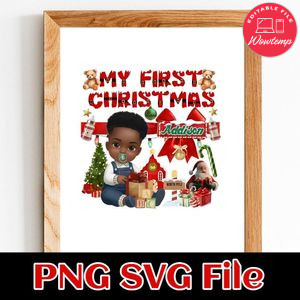 Boy My First Christmas Customer request PNG file template