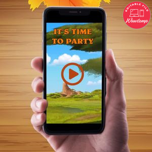 The Lion Guard Birthday Video Invitation Digital Template Customizable Instant Download