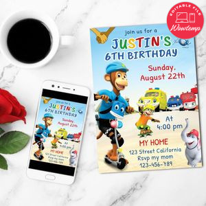 City Of Friends Birthday Flyer Customizable Template to Print at Home Instant Download