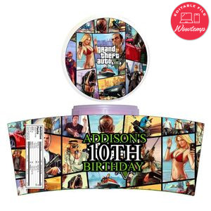 Gta Cotton Candy Label Template To Print At Home Instant Download