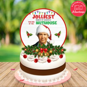 Jolliest Bunch Cake Topper Template Printable Instant Download
