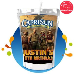 Jumanji Capri Sun Birthday Labels Digital File Printable Instant Download