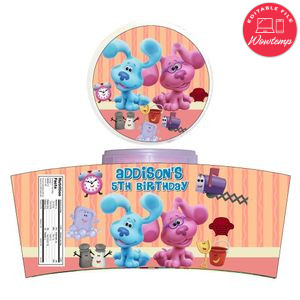 Blue's Clues Cotton Candy Label Template To Print At Home Instant Download