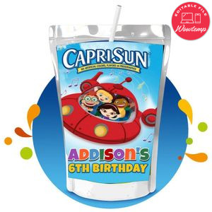 Little Einstein Capri Sun Birthday Labels Digital File Printable Instant Download