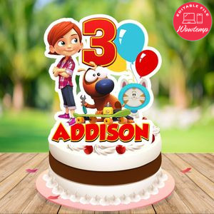 Pat the Dog Cake Topper Template Printable Instant Download