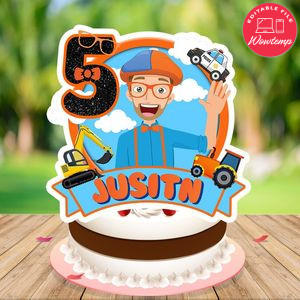 Blippi Cake Topper Template Printable Instant Download