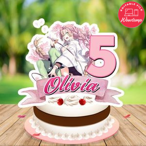 Mitsuri Cake Topper Template Printable Instant Download