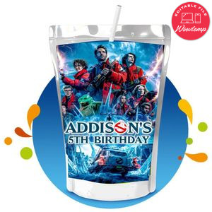 Ghostbusters Frozen Empire Capri Sun Birthday Labels Digital File Printable Instant Download