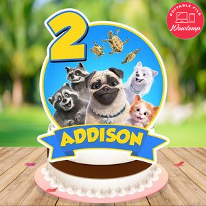 Mighty mike Cake Topper Template Printable Instant Download