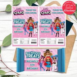 Omg surprise Rice Krispies Treats Template Printable Instant Download