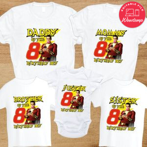 Shazam Family Birthday Vacation T-Shirt