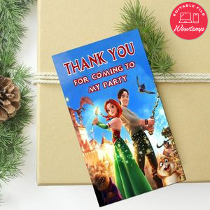 The Stolen Princess Thank You Tag Customizable Template To Print At Home Instant Download